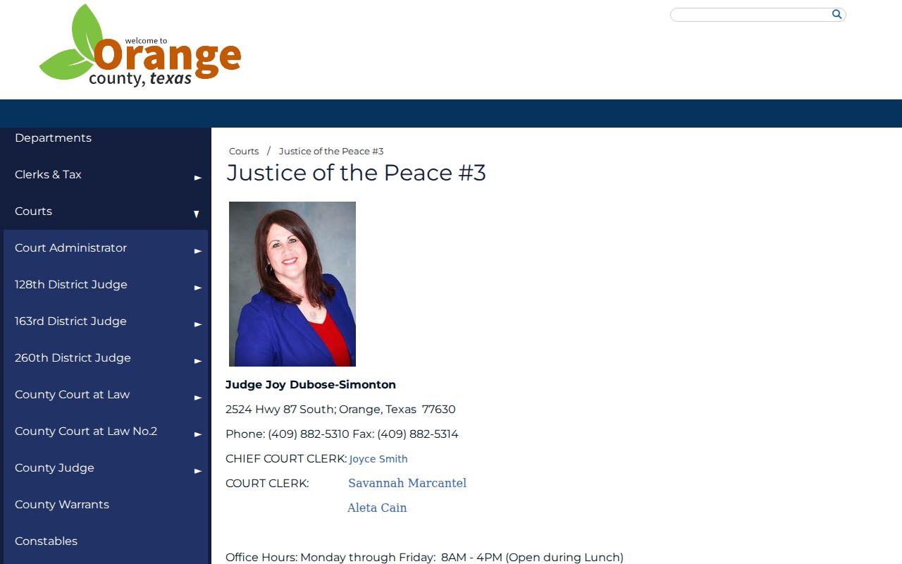 Orange County traffic court records at Justice of the Peace 3